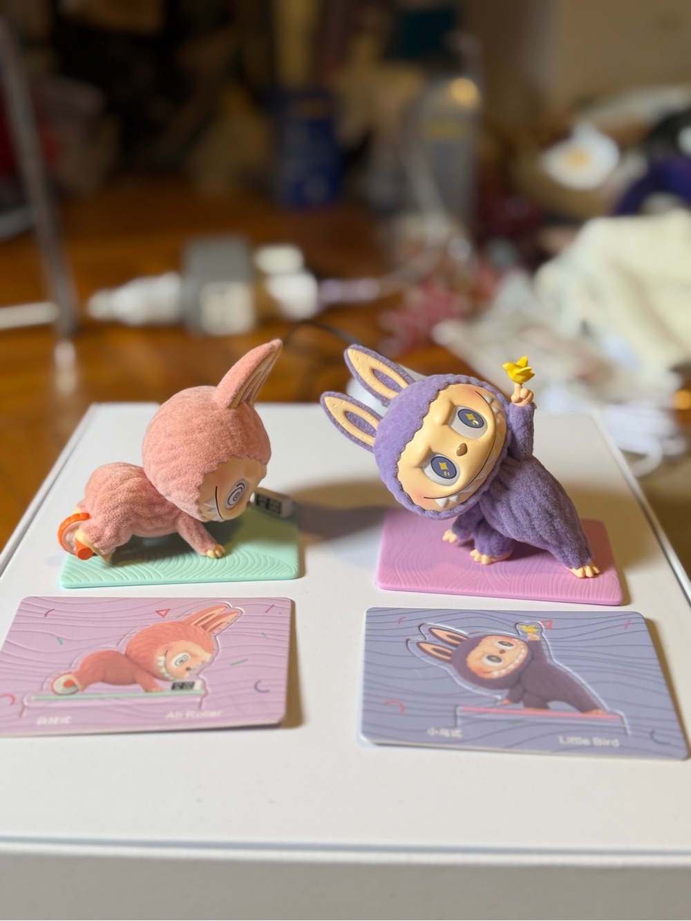 Labubu Yoga Series Figurines - Ab Roller & Little Bird
